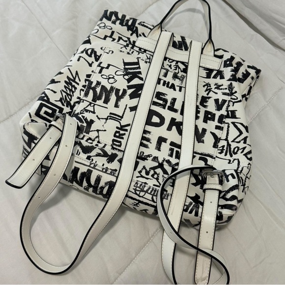 DKNY Monochrome Graphic Backpack - Picture 3 of 4
